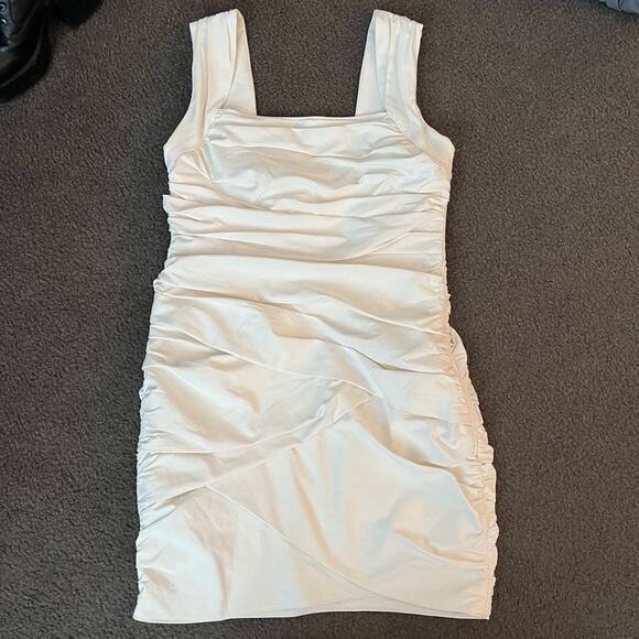 Cinq Á Sept Desiree Bandage Bridal Mini Dress In Ivory - Picture 9 of 14